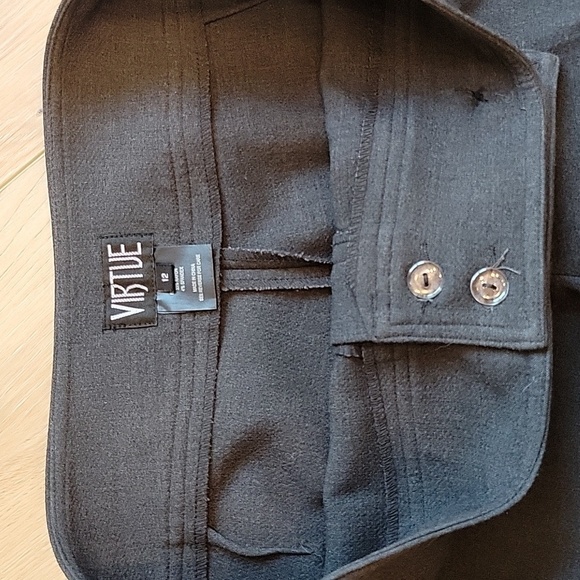 Virtue Stretchy Dress Pants Charcoal Gray Women's Size 12 Trouser - Picture 9 of 13